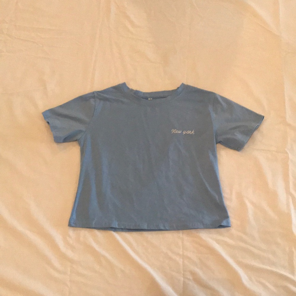 New York Blue Crop Top
